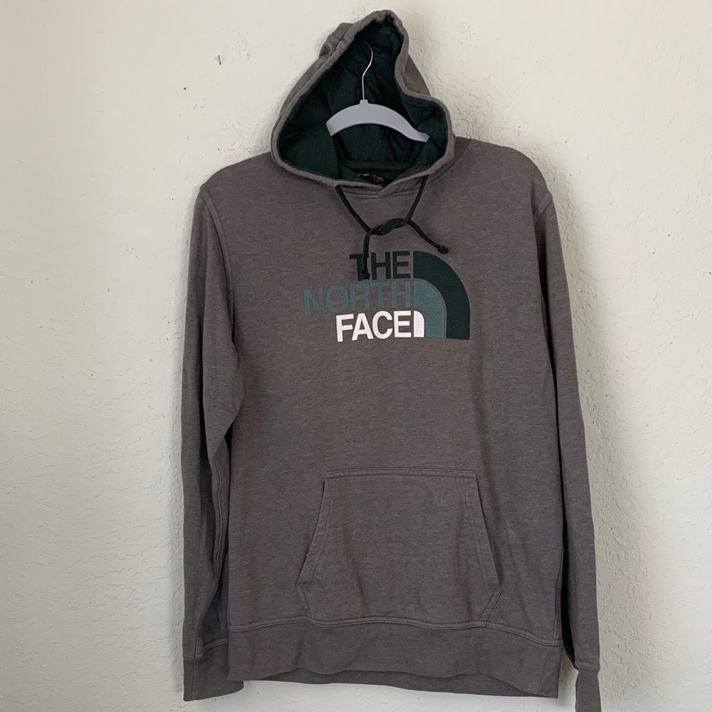 The North Face Men's Gray Hoodie Pockets Size M